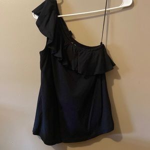 Black one shoulder top